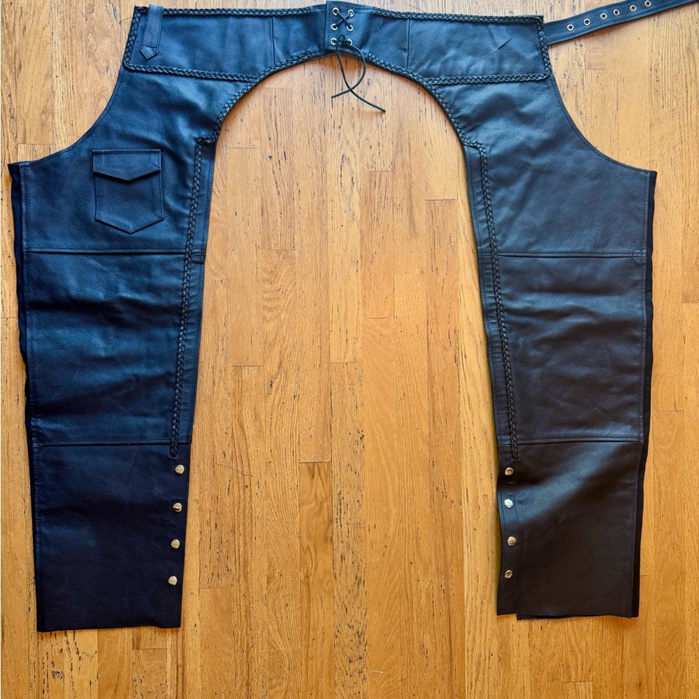 Black Leather Chaps